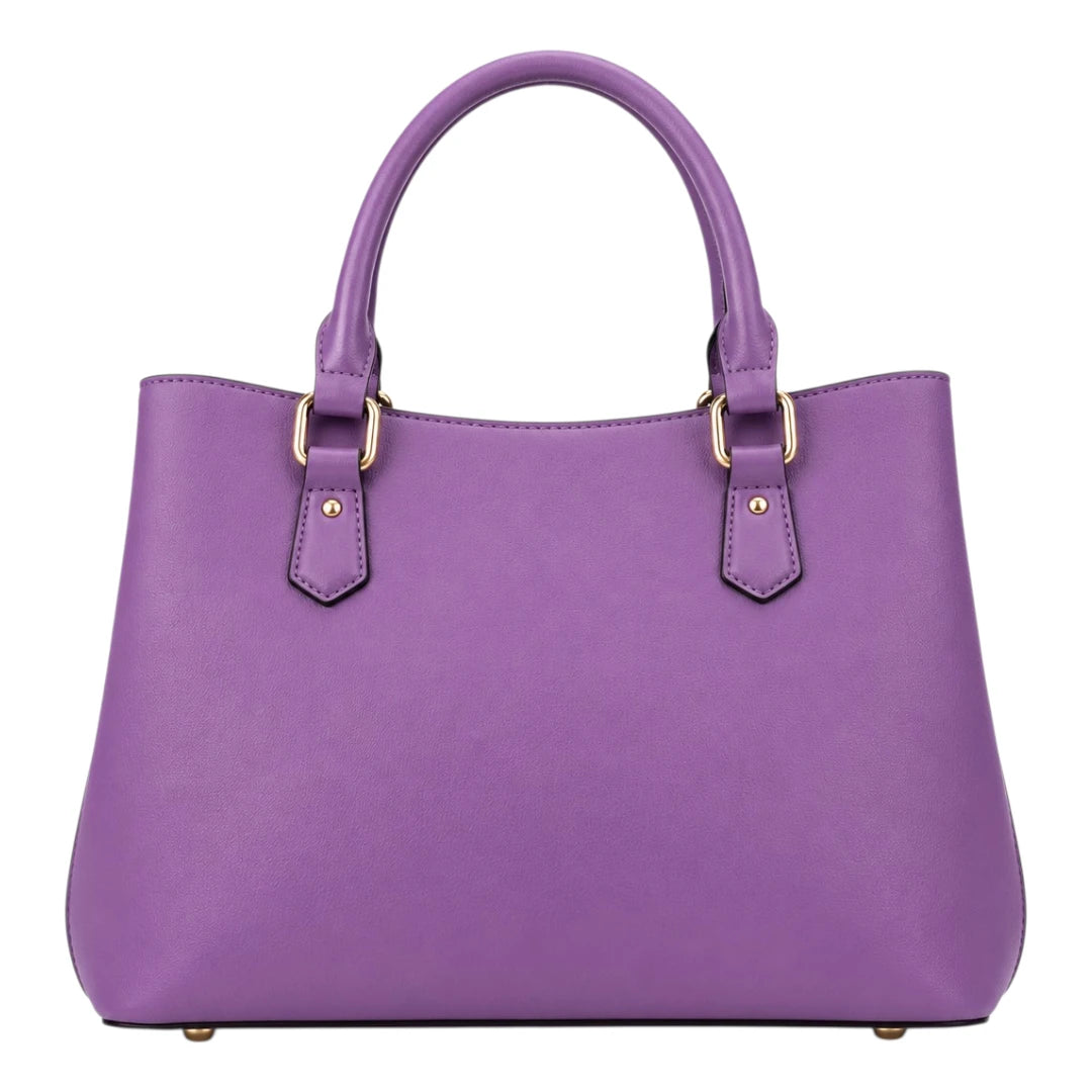Velorma Elegant Purple Structured Handbag Premium Everyday Tote