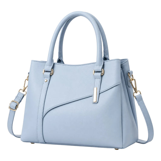 Velorma Sky Blue Elegant Structured Handbag  Premium Lightweight Shoulder Tote for Women