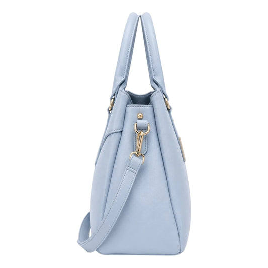 Velorma Sky Blue Elegant Structured Handbag  Premium Lightweight Shoulder Tote for Women